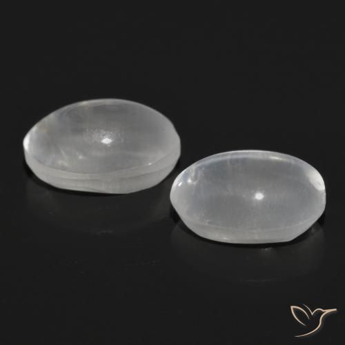 2.28 ct natürliche Sehr helles Grau Sillimanit-Katzenauge-Edelsteine, Oval, Transparent