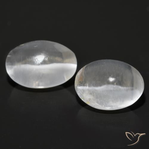 2.71ctw Natürlicher Sehr helles Grau Sillimanit-Katzenauge, Oval, Transparent
