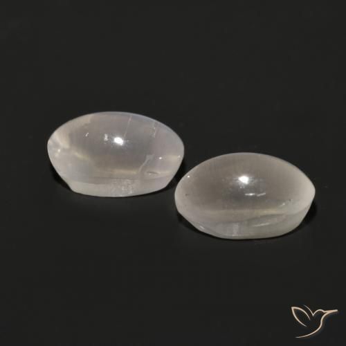 1.58 ct natürliche Sehr helles Grau Sillimanit-Katzenauge-Edelsteine, Oval, Lichtdurchlässig