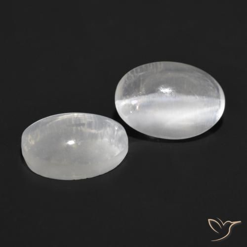 2.27 ct natürliche Sehr helles Grau Sillimanit-Katzenauge-Edelsteine, Oval, Transparent