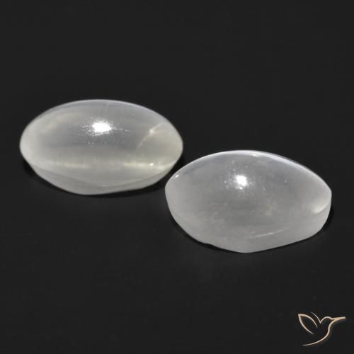 2.16 ct natürliche Sehr helles Grau Sillimanit-Katzenauge-Edelsteine, Oval, Transparent