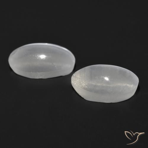 1.55 ct natürliche Sehr helles Grau Sillimanit-Katzenauge-Edelsteine, Oval, Transparent
