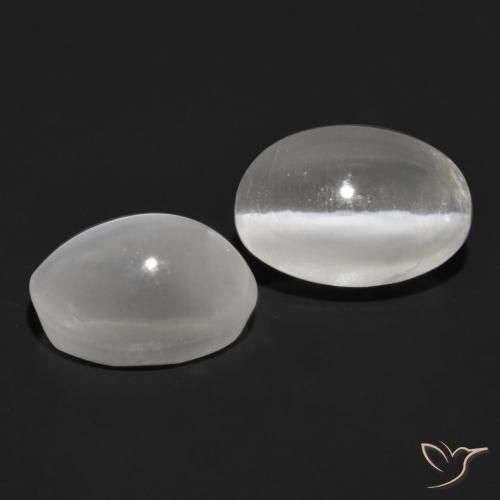 2.32 ct natürliche Sehr helles Grau Sillimanit-Katzenauge-Edelsteine, Oval, Transparent