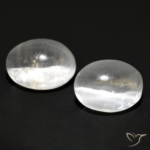 2.29 ct natürliche Sehr helles Grau Sillimanit-Katzenauge-Edelsteine, Oval, Transparent
