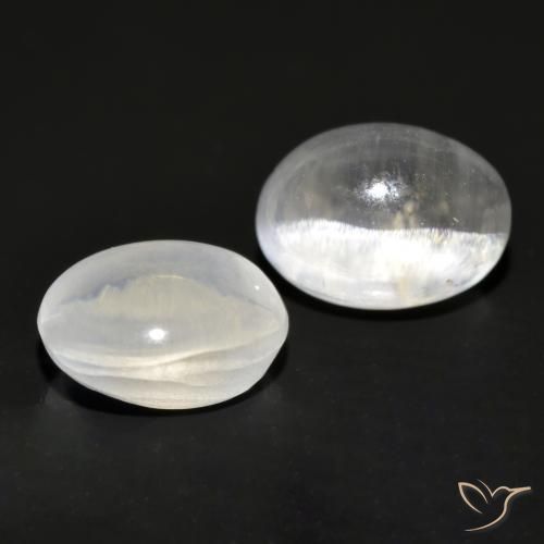 2.29 ct natürliche Sehr helles Grau Sillimanit-Katzenauge-Edelsteine, Oval, Transparent