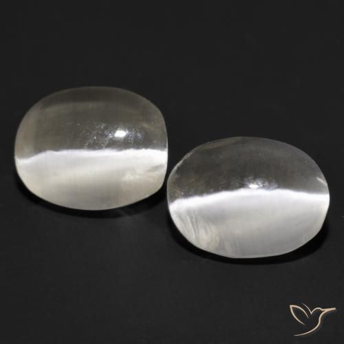 1.94ctw Natürlicher Sehr helles Grau Sillimanit-Katzenauge, Oval, Lichtdurchlässig