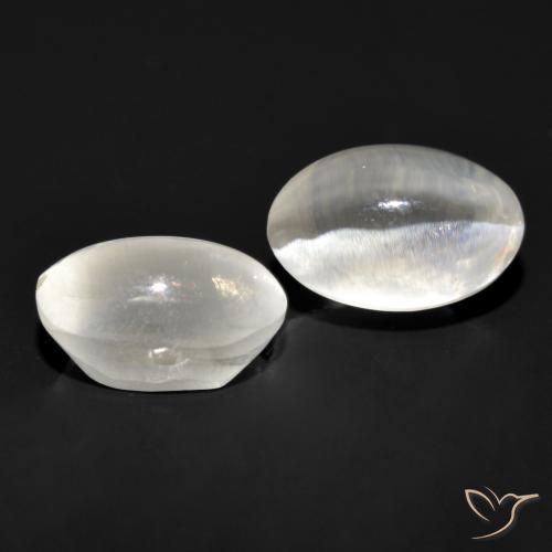 2.53 ct natürliche Sehr helles Grau Sillimanit-Katzenauge-Edelsteine, Oval, Transparent