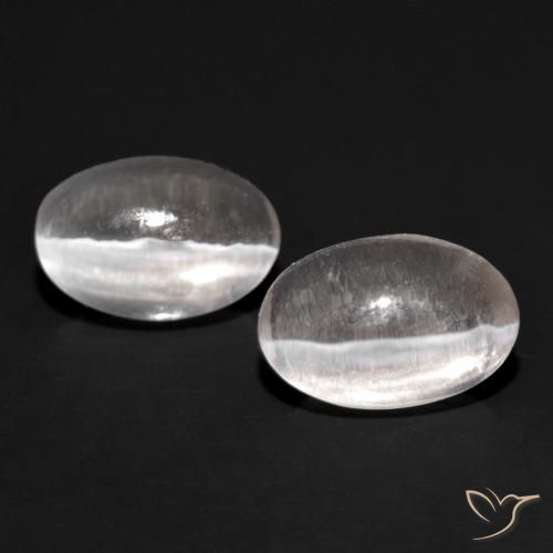 1.92ctw Natürlicher Sehr helles Grau Sillimanit-Katzenauge, Oval, Transparent