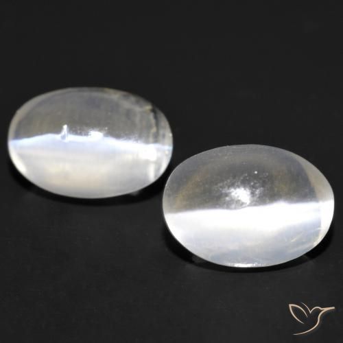 1.89ctw Natürlicher Sehr helles Grau Sillimanit-Katzenauge, Oval, Transparent