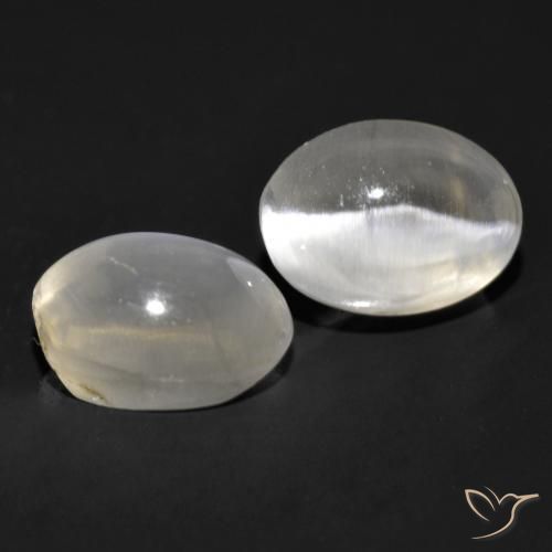 2.57 ct natürliche Sehr helles Grau Sillimanit-Katzenauge-Edelsteine, Oval, Transparent