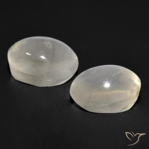 2.57 ct natürliche Sehr helles Grau Sillimanit-Katzenauge-Edelsteine, Oval, Transparent