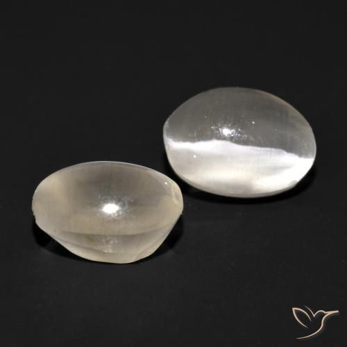1.78 ct natürliche Sehr helles Grau Sillimanit-Katzenauge-Edelsteine, Oval, Lichtdurchlässig