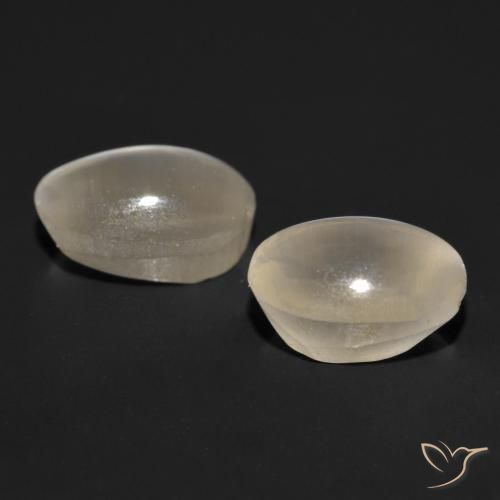 1.78 ct natürliche Sehr helles Grau Sillimanit-Katzenauge-Edelsteine, Oval, Lichtdurchlässig