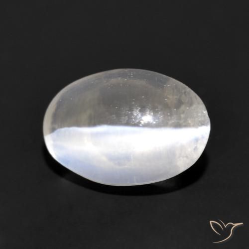 9,17 ctw natürlicher Sehr helles Grau Sillimanit-Katzenauge, Oval, Transparent