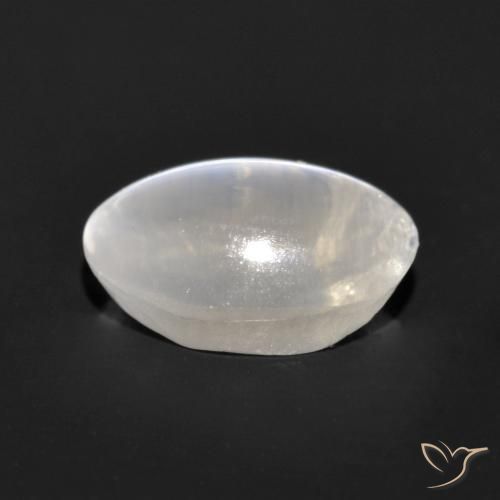 9,17 ctw natürlicher Sehr helles Grau Sillimanit-Katzenauge, Oval, Transparent
