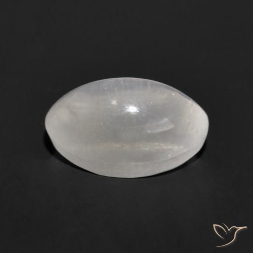 9,17 ctw natürlicher Sehr helles Grau Sillimanit-Katzenauge, Oval, Transparent