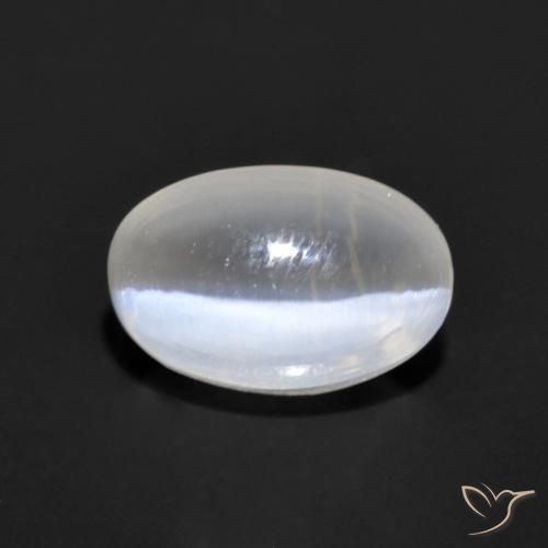 9,17 ctw natürlicher Sehr helles Grau Sillimanit-Katzenauge, Oval, Transparent