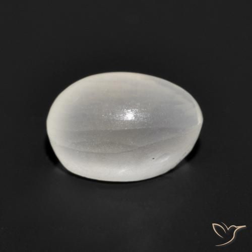 9,17 ctw natürlicher Sehr helles Grau Sillimanit-Katzenauge, Oval, Transparent