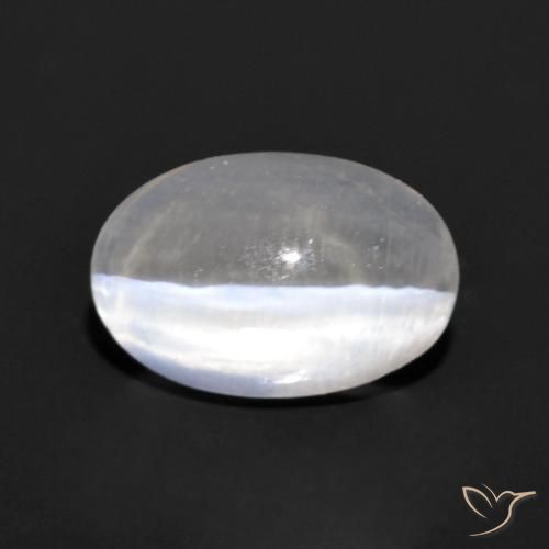 9,17 ctw natürlicher Sehr helles Grau Sillimanit-Katzenauge, Oval, Transparent