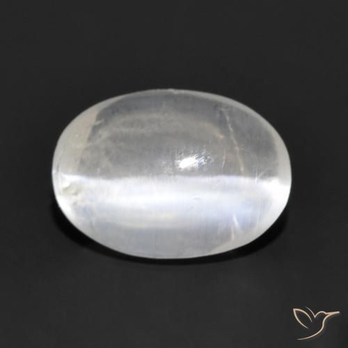 9,17 ctw natürlicher Sehr helles Grau Sillimanit-Katzenauge, Oval, Transparent