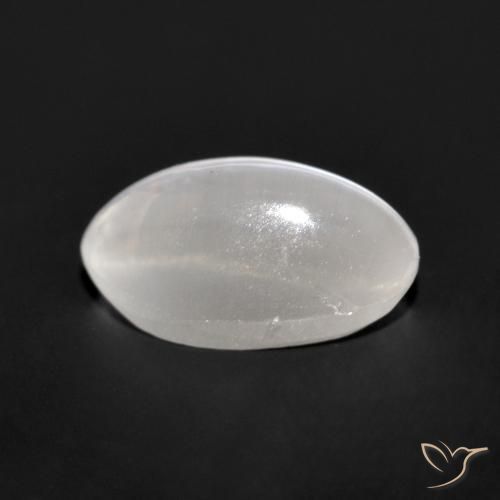 9,17 ctw natürlicher Sehr helles Grau Sillimanit-Katzenauge, Oval, Transparent
