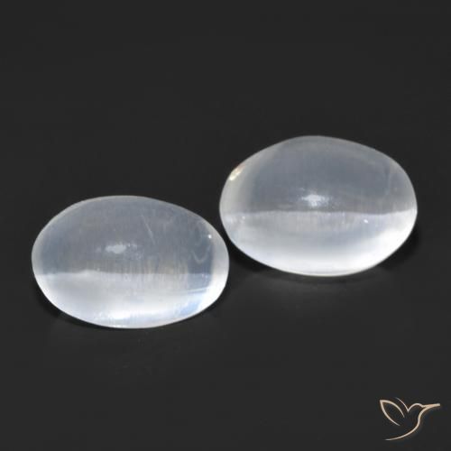 1.58ctw Natürlicher Durchscheinendes Weiß Sillimanit-Katzenauge, Oval, Transparent