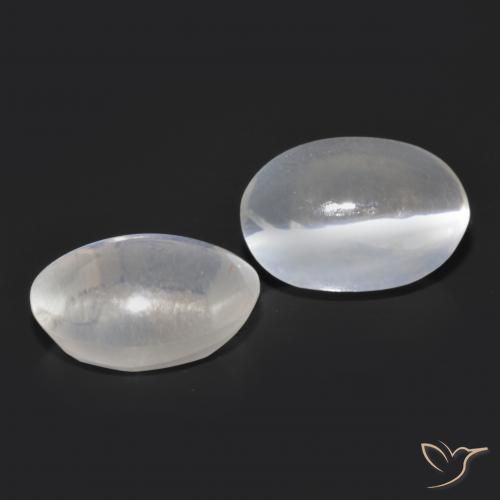 2.06 ct natürliche Weiß Sillimanit-Katzenauge-Edelsteine, Oval, Transparent