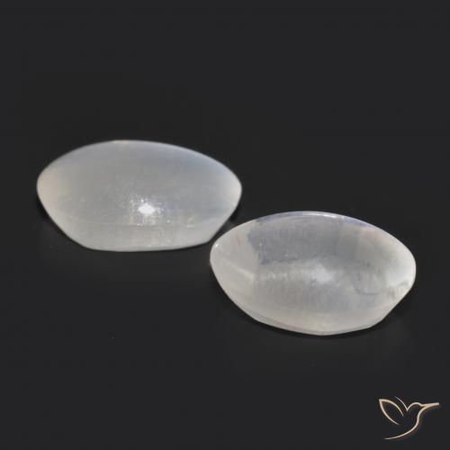 2.06 ct natürliche Weiß Sillimanit-Katzenauge-Edelsteine, Oval, Transparent