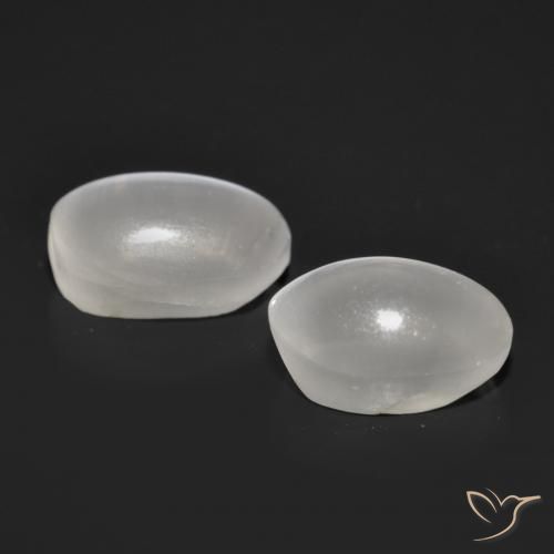2.11 ct natürliche Weiß Sillimanit-Katzenauge-Edelsteine, Oval, Transparent