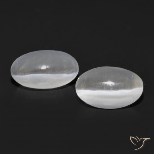 1.36ctw Natürlicher Weiß Sillimanit-Katzenauge, Oval, Transparent