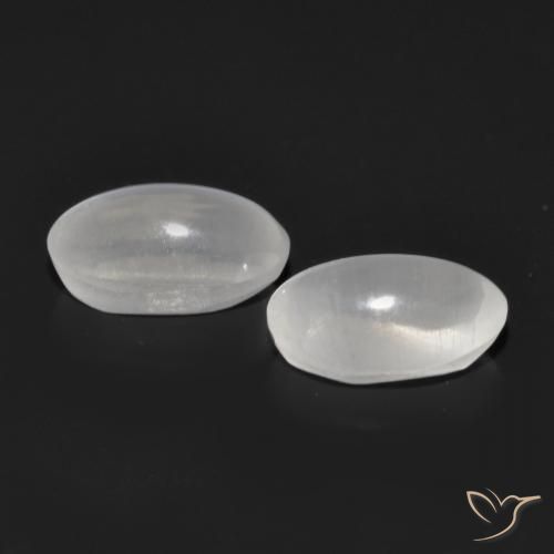 1.36 ct natürliche Weiß Sillimanit-Katzenauge-Edelsteine, Oval, Transparent
