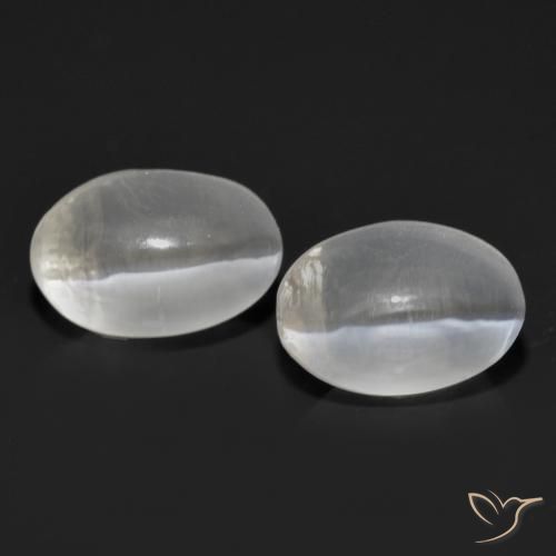 2.32ctw Natürlicher Weiß Sillimanit-Katzenauge, Oval, Transparent