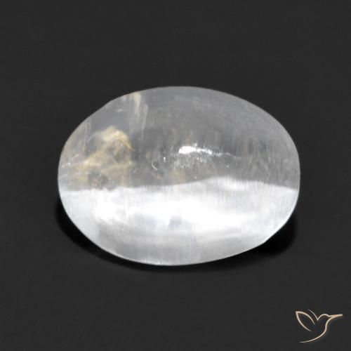 9,17 ctw natürlicher Sehr helles Grau Sillimanit-Katzenauge, Oval, Transparent