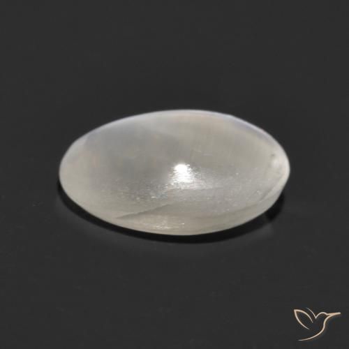 9,17 ctw natürlicher Sehr helles Grau Sillimanit-Katzenauge, Oval, Transparent