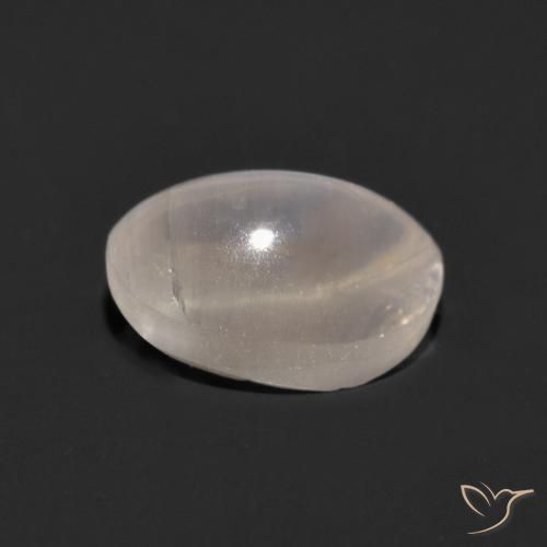 9,17 ctw natürlicher Sehr helles Grau Sillimanit-Katzenauge, Oval, Transparent