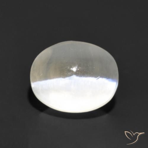 9,17 ctw natürlicher Sehr helles Grau Sillimanit-Katzenauge, Oval, Transparent