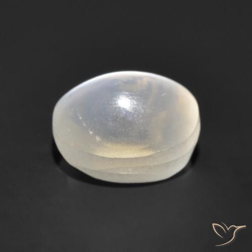 9,17 ctw natürlicher Sehr helles Grau Sillimanit-Katzenauge, Oval, Transparent