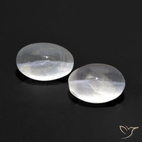 2.07ctw Natürlicher Klares Weiß Sillimanit-Katzenauge, Oval, Transparent