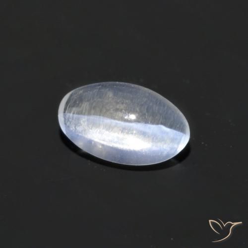 9,17 ctw natürlicher Klares Weiß Sillimanit-Katzenauge, Oval, Transparent