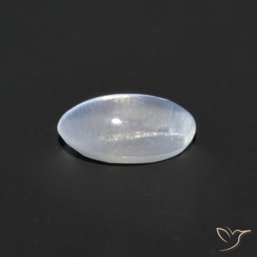 9,17 ctw natürlicher Klares Weiß Sillimanit-Katzenauge, Oval, Transparent