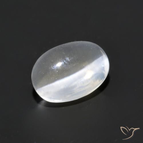 9,17 ctw natürlicher Klares Weiß Sillimanit-Katzenauge, Oval, Transparent