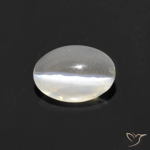 9,17 ctw natürlicher Warmweiß Sillimanit-Katzenauge, Oval, Transparent