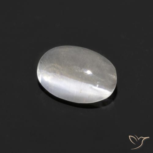 0.92ct Natürlicher Weiß Sillimanit-Katzenauge, Oval, Transparent