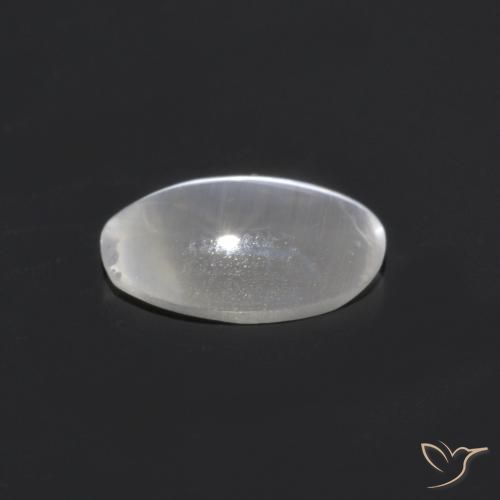 9,17 ctw natürlicher Warmweiß Sillimanit-Katzenauge, Oval, Transparent