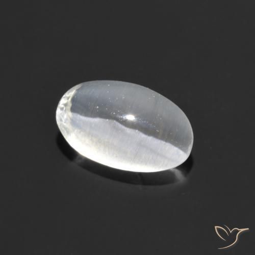 9,17 ctw natürlicher Weiß Sillimanit-Katzenauge, Oval, Transparent