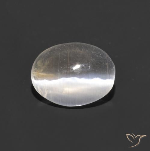 9,17 ctw natürlicher Warmweiß Sillimanit-Katzenauge, Oval, Transparent
