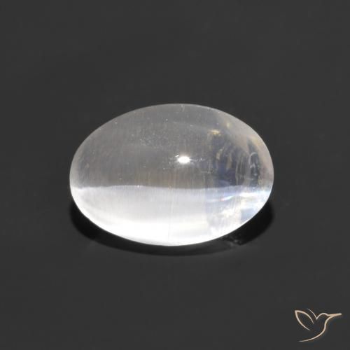1.10ct Natürlicher Weiß Sillimanit-Katzenauge, Oval, Transparent