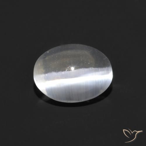 0.82ct Natürlicher klar Sillimanit-Katzenauge, Oval, Transparent