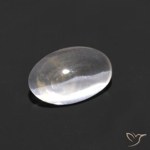 0.93ct Natürlicher Klares Weiß Sillimanit-Katzenauge, Oval, Transparent