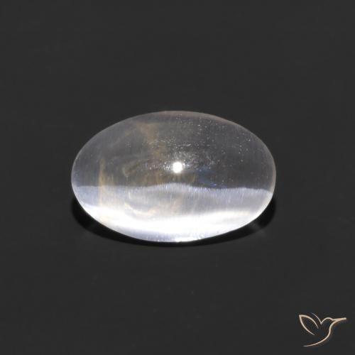 9,17 ctw natürlicher Klares Weiß Sillimanit-Katzenauge, Oval, Transparent